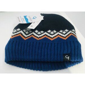 Cold Front Beanie Hat Boys Kids One Size Fits Most‎ Winter Chevron Blue Orange
